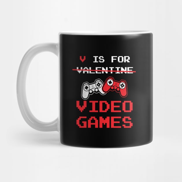 V is for video games, Gamer valentine gift by Chichid_Clothes